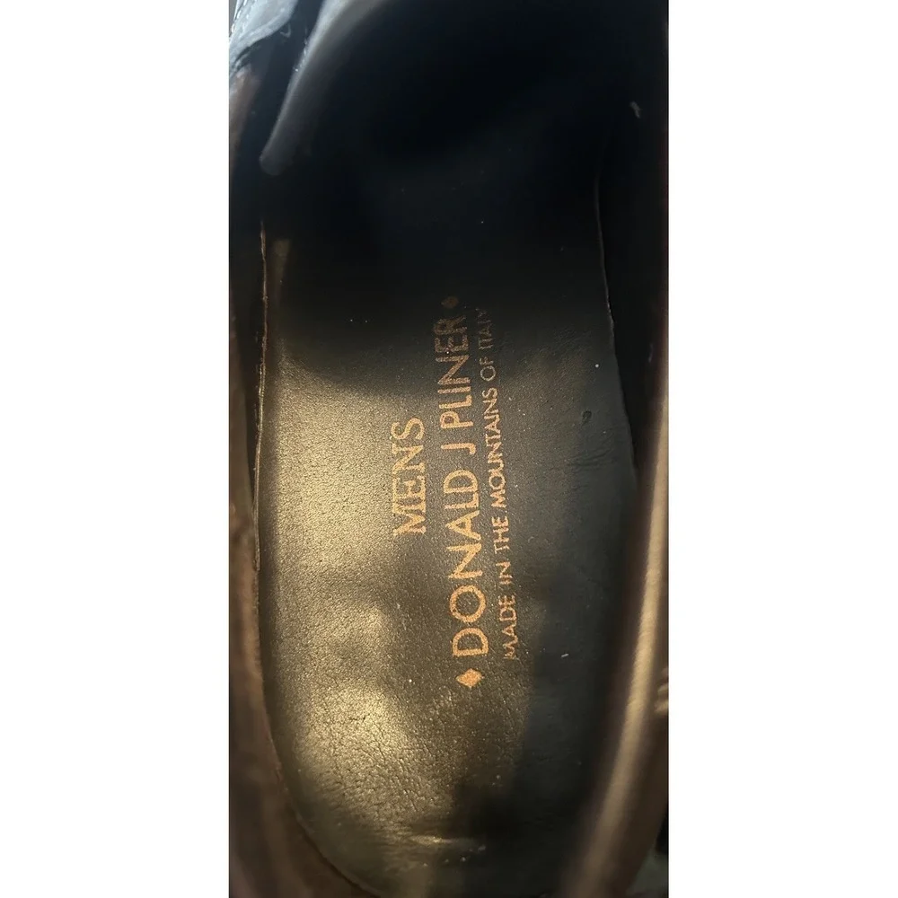 Donald J Pliner Men's Brown Leather Loafers Size 10M
